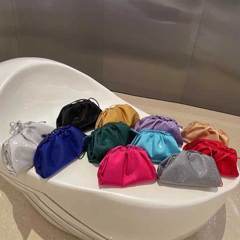 Luxury Designer Glitter Rhinestone Diamond Cloud Bag Evening Bag Wedding Party Clutch Purse Women Handbag Shoulder Messenger Bag K251121