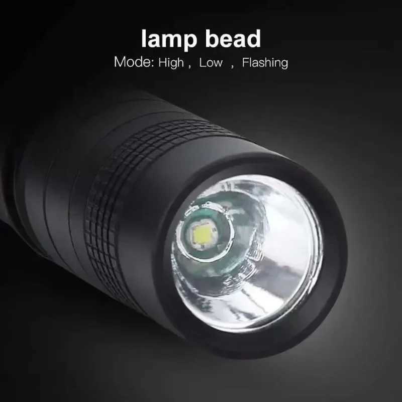 Ultra Slim Portable Mini LED Flashlight Belt Clip Pen Light Tactical Torch 500 Lumen Pocket Flash Light for Repair Camping C251122