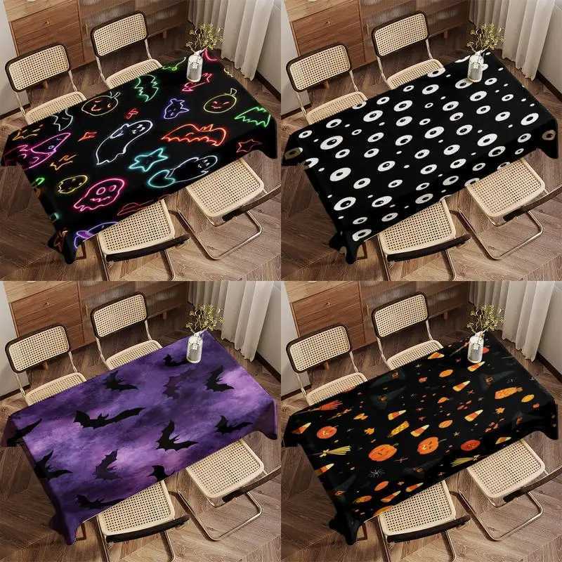Neon Halloween Tablecloth Restaurant Kitchen Tablecloth Living Room Home Decoration Rectangular Party Decoration C251122