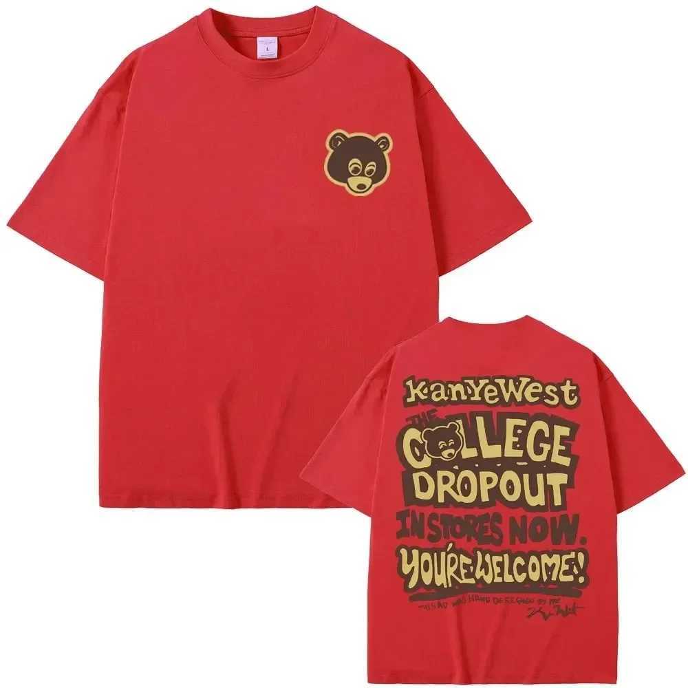 Best Famous The College Dropout Graphics T-shirt Mens Hip Hop Rap Western Retro T-shirt Mens Casual T-shirtT250421