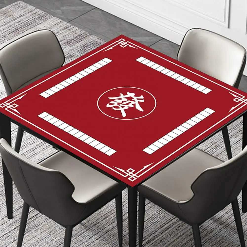 Chinese Tablecloth Noise Reduction Mahjong Table Mat for Domino Mah Jongg Games Anti-slip Square Playmat Cover for Card C251122