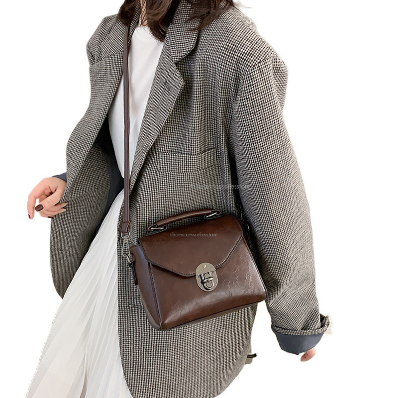 Texture small bag, women's new casual fashion, one shoulder crossbody handbag for girls