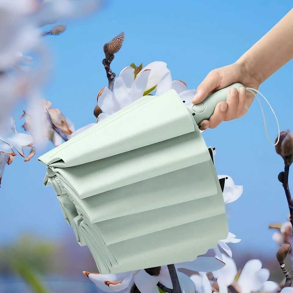 New Fully Automatic Folding Umbrella 12K 60 Ribs Large Size Durable Windproof Suitable for Both Rain and Sun Unisex UmbrellaM251122