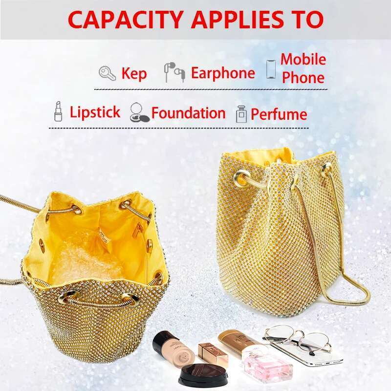 Fashion full dia wedding party multicolor rhie chain handbag messenger Christmas gift ladies evening bag designer bag women bag