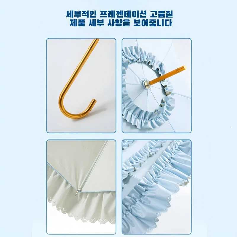 Creative Umbrella Vintage Lace Princess European Wedding Long Handle Red Umbrella Lolita Small Fresh Palace Style UmbrellaM251122