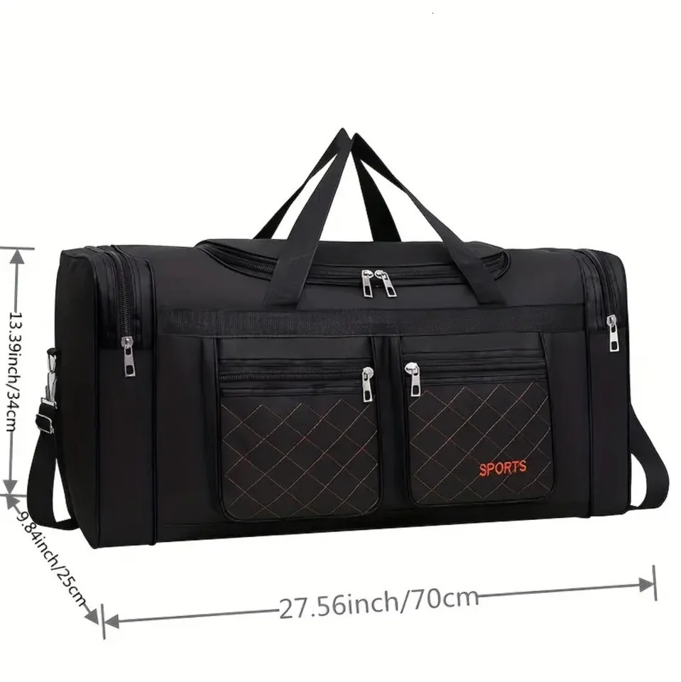 Large Capacity Handbag Mens Luggage Bag Multiple Pocket Travel Bag Clothes Storage Bag 250417