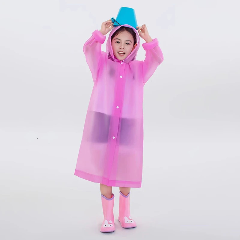 Waterproof Childrens Rain Poncho Non-Disposable Travel Rain Gear Coat Boy Girl Outdoor Hiking Coat Child Raincoat Kid Rainwear 250421 - view 7