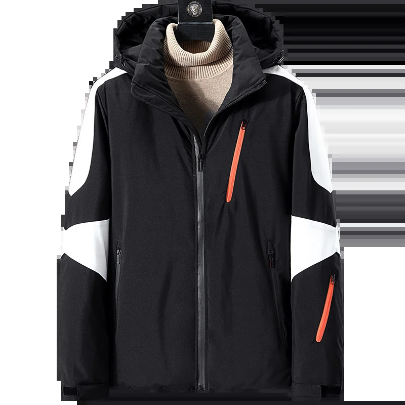 Mens Short Down Jacket Warmth White Duck Winter Style Sportswear Couples Tops Unisex Casual Patchwork n Clothing 251110