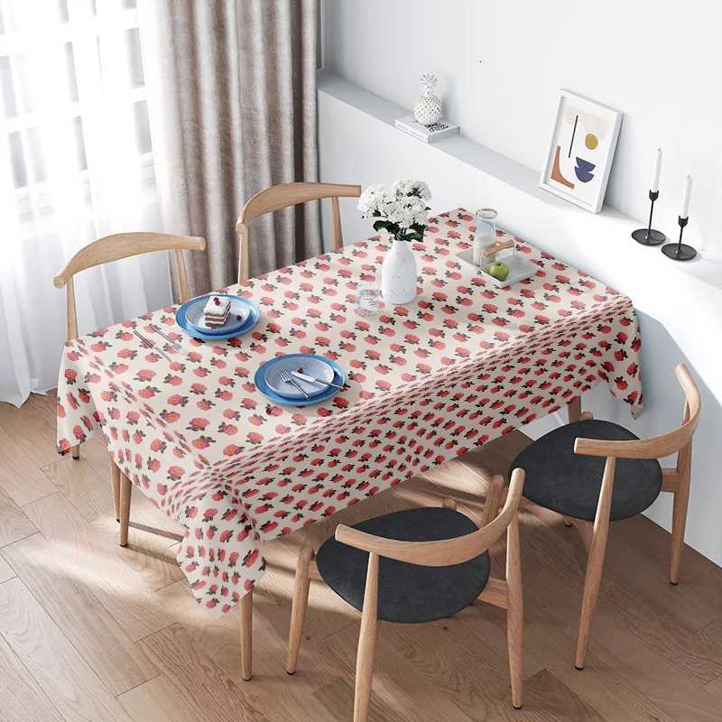 Waterproof Floral Tablecloth Vintage Rose Pattern Dining Table Cover Washable Home Decor Kitchen Party Table Linen Tabletop C251122