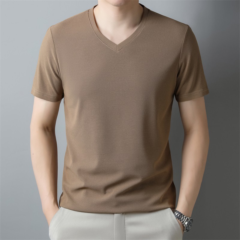 Pure color Cotton T-Shirt Men Y2K Summer Short Sleeves Vintage Oversize Tshirt Streetwear Top 240910