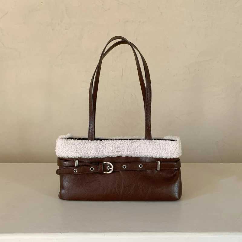 Women Textured Casual Shoulder Bag Fluffy Simple and Versatile Handle Crossbody Bag New Design Commute Shopping Luxury Bag K251121