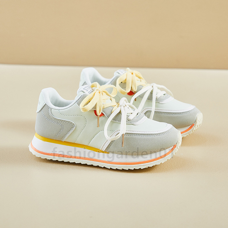 Free Shipping running shoes women designer sneakers vitality butter yellow light green sky blue Platform low outdoor shoes suede leather womens traine