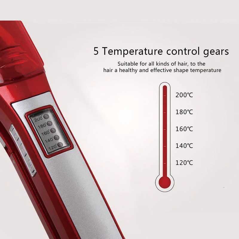 Cross-Border Hydrating Hair Straightener with Steam Care Electric Splint Iron Clip-on Splint Straightening Orders WelcomeT251122