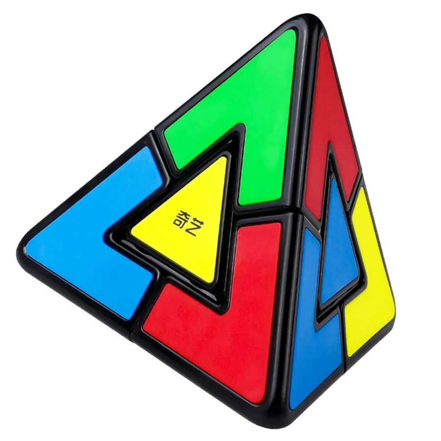 QiYi Duo Pyramind 2x2 Strange Shape Pyramid Magic Cube 2x2x2 Educational Puzzle Cubo Magico Toys Birthday Christmas Gifts W251122