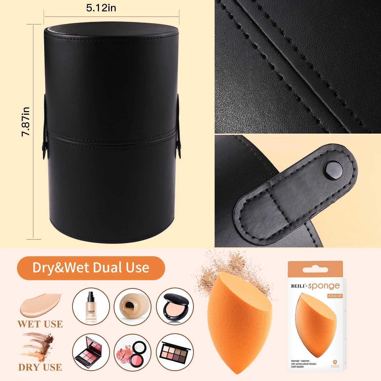 BEILI Makeup Brush Set 24-42pcs with Water-based Material Handle Powder Foundation Blush Eyebrow Eyeshadow Brushes Cosmetics Kit C251122