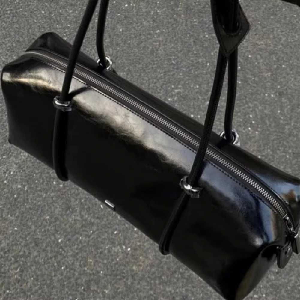 Women Stylish Armpit Bag Large Capacity PU Boston Pillow Bag Casual Clutch Handbag Solid Color Zipper Closure for Outdoor TravelT251122