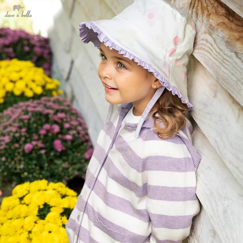 Dave Bella Kids Hat Spring Girls Baby Sweet Cute Children Fashion Leisure Flower Printed Fishermans DB1250715 250414z