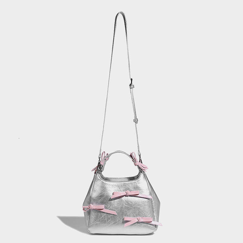 Designer Women's Bags Designer Sweet Girl With High Beauty Ballet Style Bow, Hand-Held Shoulder Bag, Niche Design, Water Bucket