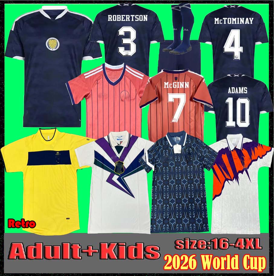 2026 World Cup scotland football shirt Soccer Jerseys ROBERTSON McTominay McKENNA 1991-93 1994-96 2002 Retro TIERNEY MCGREGOR CHRISTIE McGINN men kids kits