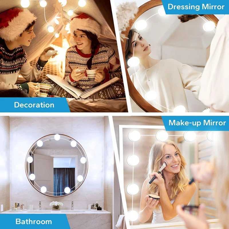 B97A-14 Dimmable Bulbs LED Vanity Mirror Lights With 10 Brightness Levels AdjustableFor Makeup Desk Bathroom Dressing Room M251122