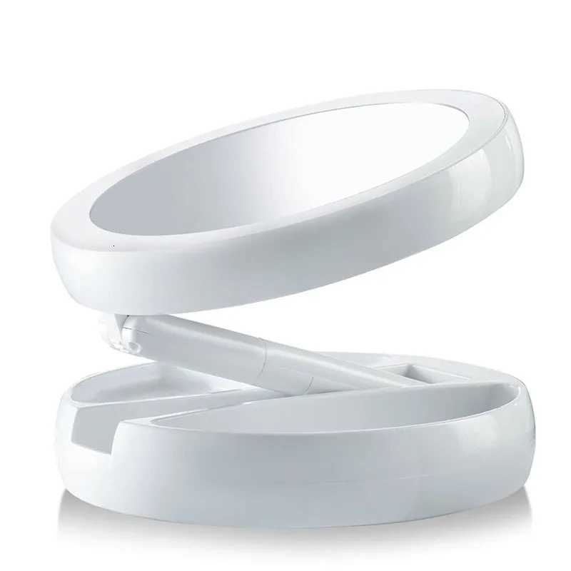 Foldable USB Charging or Battery Led Mirror Makeup White Vanity Cosmetic Mirror with Light 10X Magnifying Table Mirrors M251122
