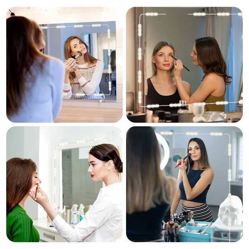 LED Makeup Mirror Lights 12W EU US Eye Protection Hollywood Vanity Lamp Touch Switch for Atmosphere Cabinet Wardrobe Lighting M251122