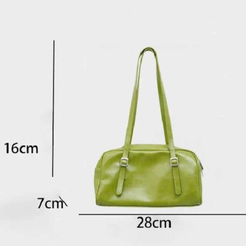 Green Commuter Shoulder Bags for Women 2025 Luxury Designer Handbags Pure Color Causal Bag Big Capacity Pillow Underarm BagT251122