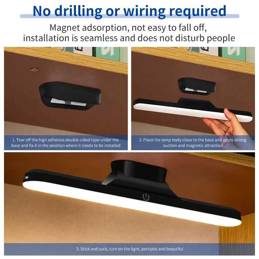 USB Rechargeable LED Mirror Front Makeup Lamp Eye Protection Magnetic Touch Switch Mirror Light Dormitory Selfie Fill Light M251122