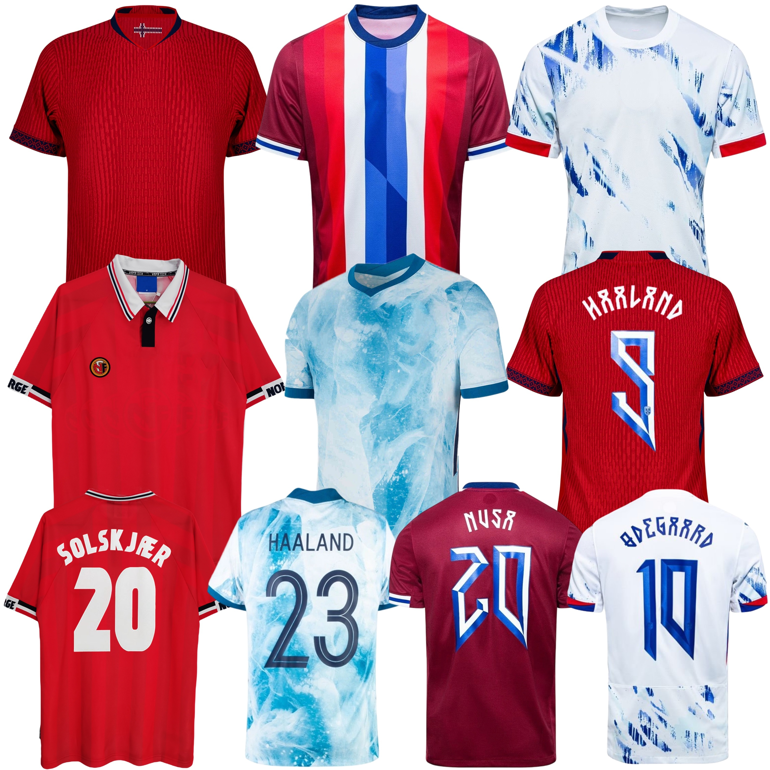 2025 Norway soccer jerseys 24 25 ODEGAARD Berge BOBB Haaland NUSA 1998 Norges Mykland Solskjaer home away football shirt