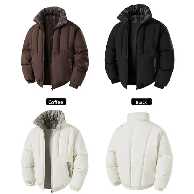 Mens Fashion Short Windbreaker Parka Coat Streetwear Overcoat Outdoor Windproof Down Coats Men Autumn Winter Warm Hombre Jacket 251110