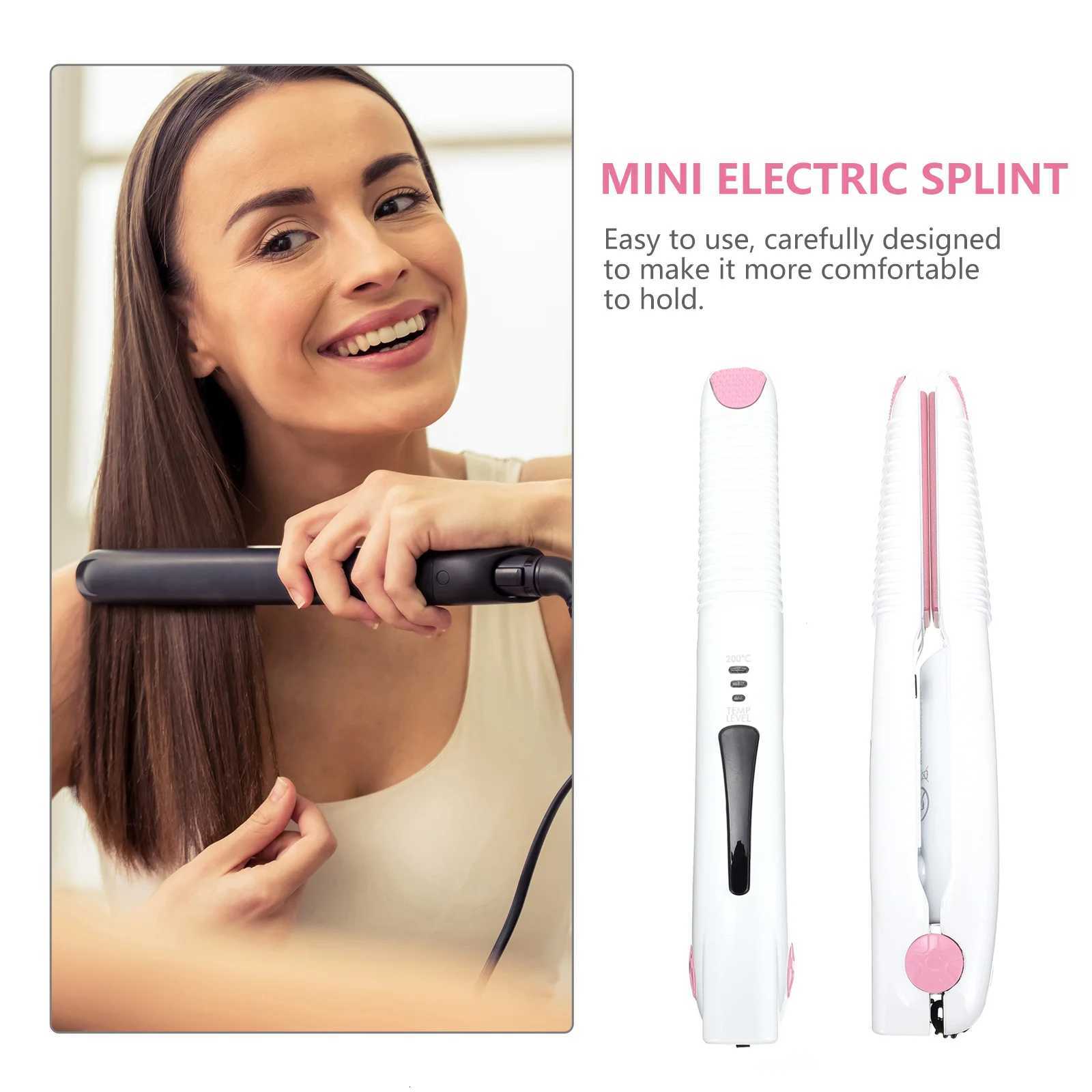 Cordless Rechargeable Hair Straightener Curler Small Lightweight Travel USB Hair Styling Straightener for Men Women 3T251122