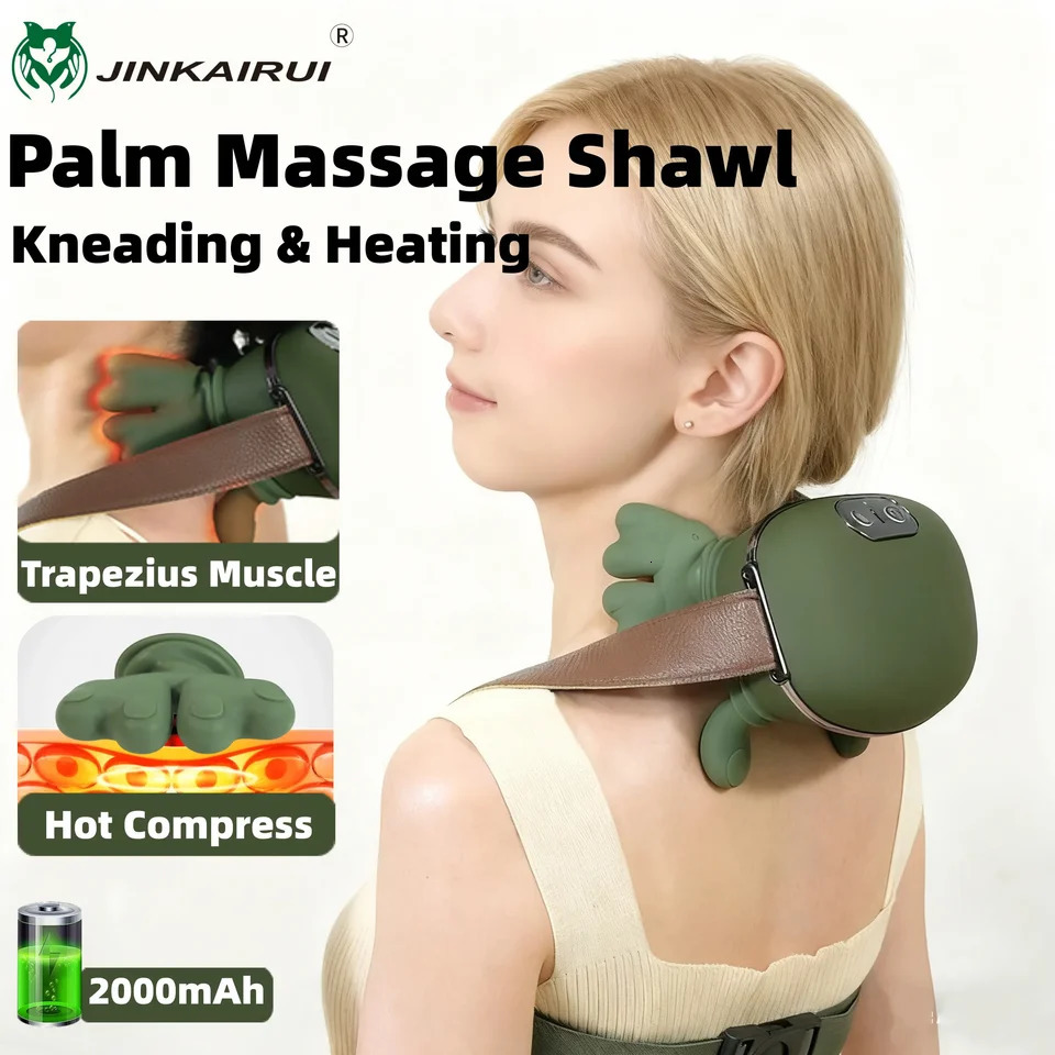 Jinkairui Wireless Neck Massager Imitates Human Hands to Knead Massage to Relieve Neck/Shoulder painMmassage Shawl 251118