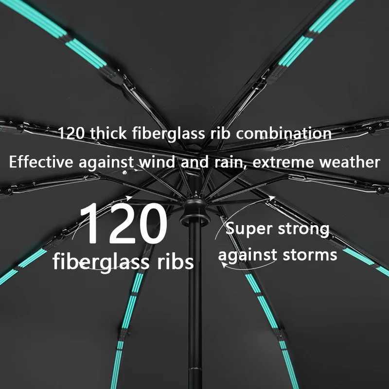 Dual Use Of Rain And light Double Large Umbrella Resistant Umbrella Automatic Fold Business Outdoor Travel UV Parasol And RainM251122