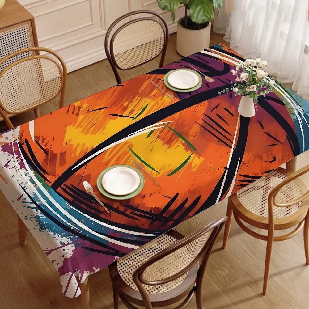 3D Basketball Ball Tablecloth Themed Indoor Outdoor Picnic Party Tablecover Kitchen Dining Table Wedding Decor C251122