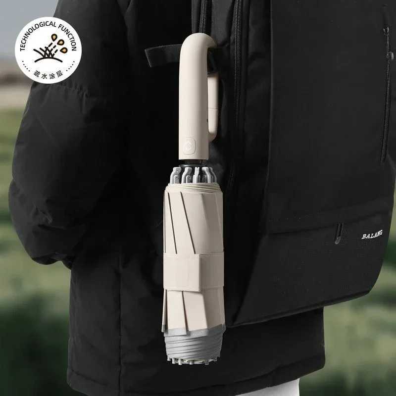 Auto Open Close Umbrella Reinforced Frame Large Windproof Reverse Umbrella For Men Women Students CarM251122