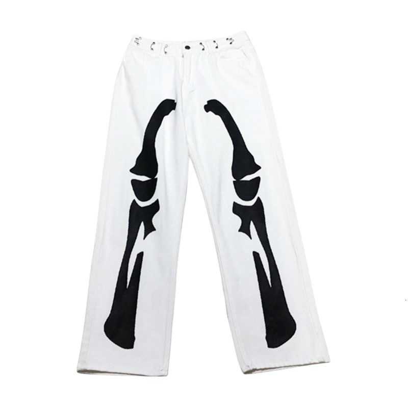 Mens Casual Strt Style Trendy Cross Print Fashionable Slightly Flared Black and White Color-Block Design Sweatpants Men Pants X2511151