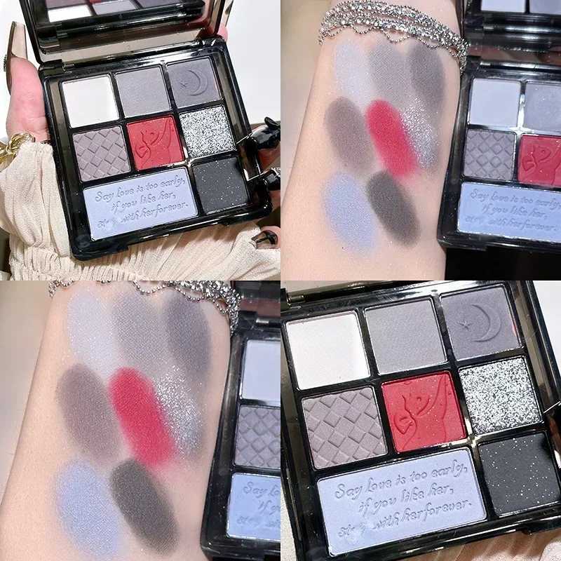 Cement Grey Black Eye Shadow Palette Makeup Eyes Glitter Contour Pigments Palette Pearly Shimmer Fashion Korean Shadow MakeupT251122
