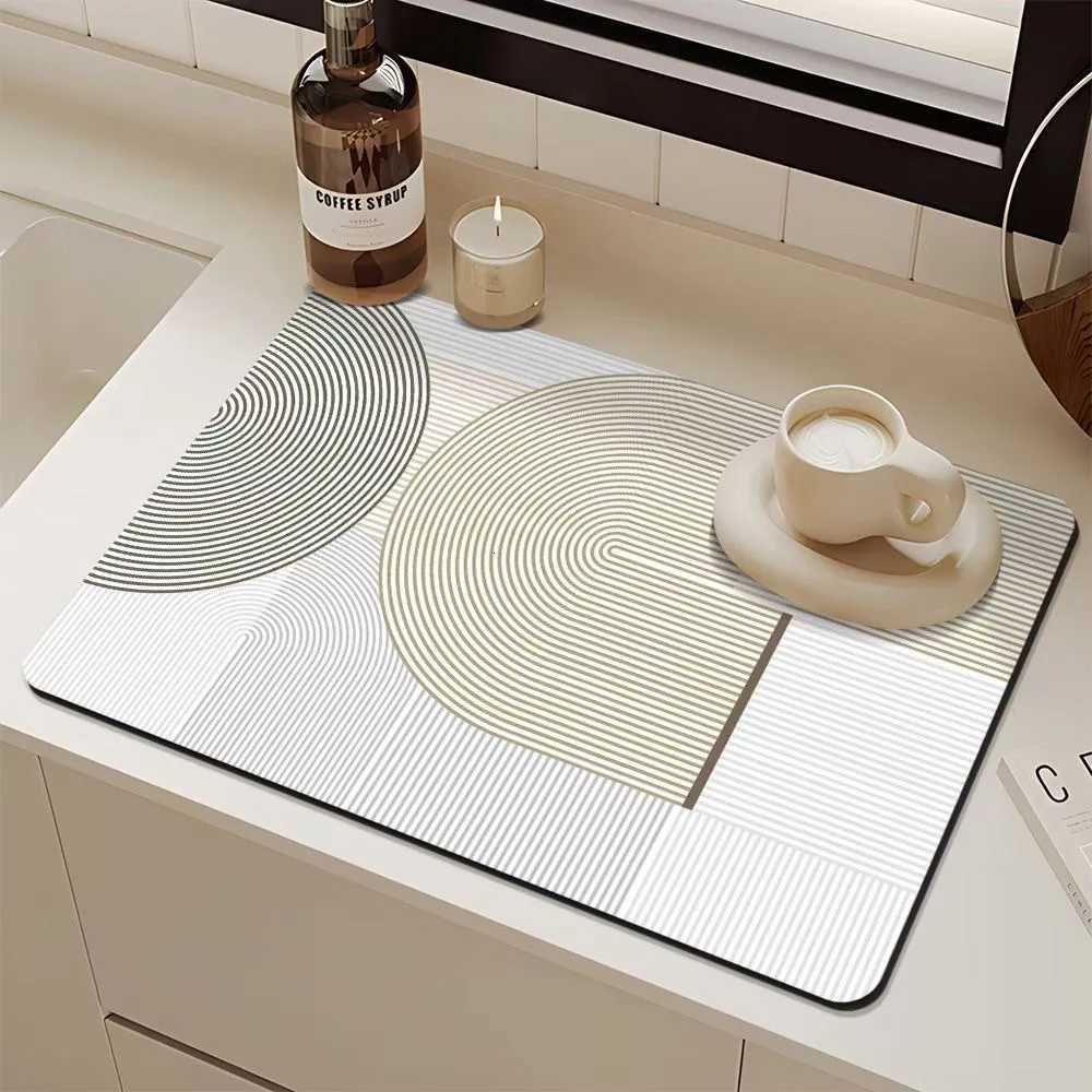 Coffee Mat Absorbent Dish Drying Mat for Countertops Absorbent Dish Drying Mat for Kitchen Counter C251122