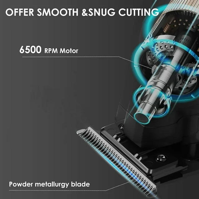 Kemei Men's Cordless Hair Clipper Electric Hair Clipper Zero Gap Trimmer HairCut