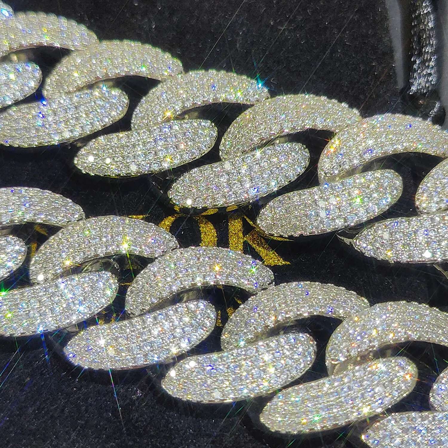 20MM Bling Diamond Cuban Chain Necklace 18K Gold Silver Plated Cuban Link Chain For Women Hip Hop Fashion Jewelry