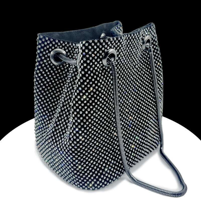 Fashion full dia wedding party multicolor rhie chain handbag messenger Christmas gift ladies evening bag designer bag women bag