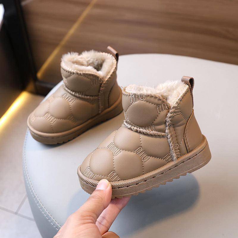 Baby Infant Snow Toddler Winter Kids Outdoor Warm Plush Boots Walkfashion Windproof Waterproof Little Kid Cotton-padded Shoes Size 19 - 30 dh1922389