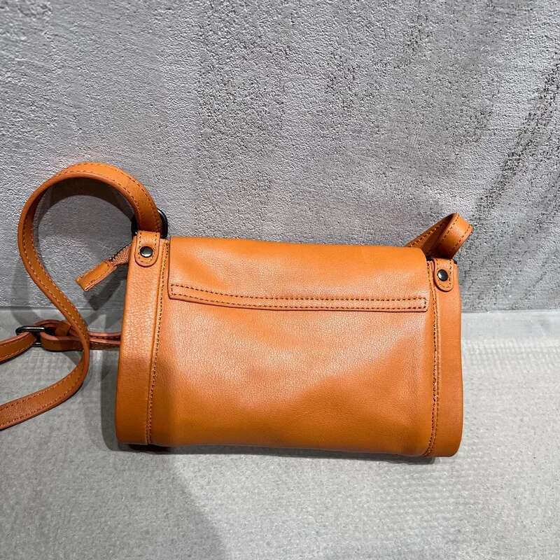 Vintage Natural Women Crossbody Real Genuine Leather Shoulder Bag Female Multi Layer Small Messenger Bags Purses Bag