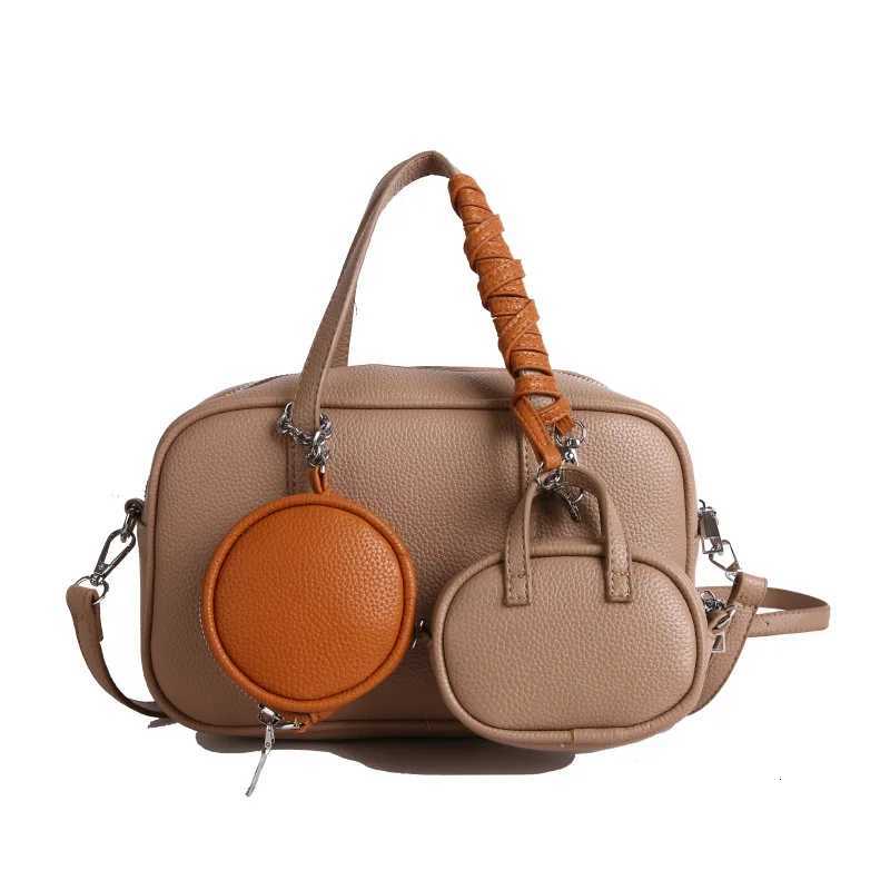 Fashion Large Capacity Pu Square Handbags Purses Vintage Crossbody Bag Lady Shoulder Bag With Two Coin PursesT251122