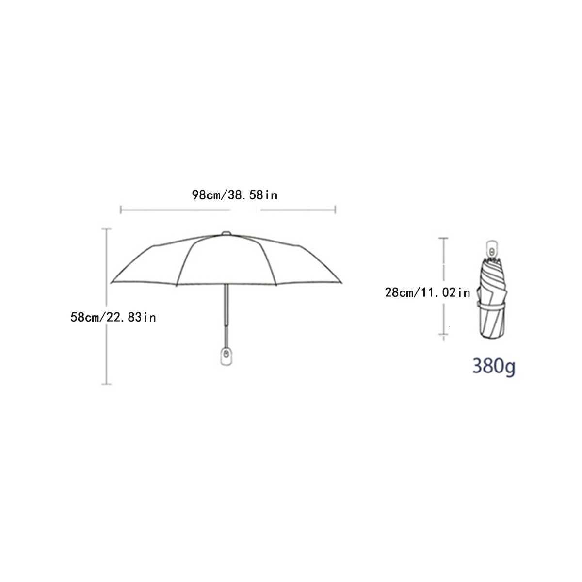 Romantic French luxury Umbrella Automatic Womens Sunny and Rainy Dual Use Black and White Edge Sunscreen and UV ProtectionM251122