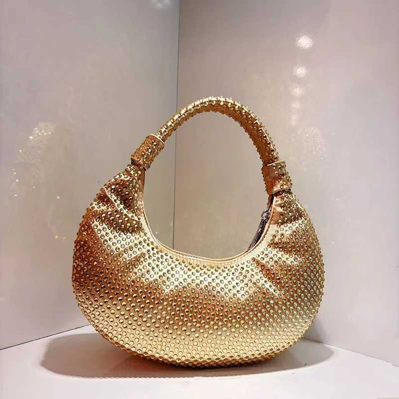 2025 Big Oversized Hobo Handbag Crystal Rhinestone Handbag Purse Women Bridal Bag K251121