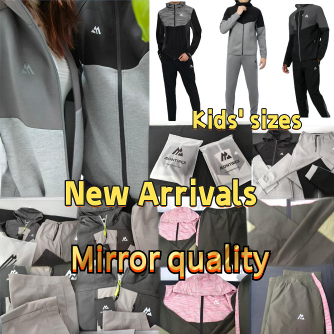 10A High quality kid NEW hot monterex tracksuit Latest model tech 3-piece set montirexs kid Long-Sleeved Two-Piece Set sports fiess jogging suit quick sportswear