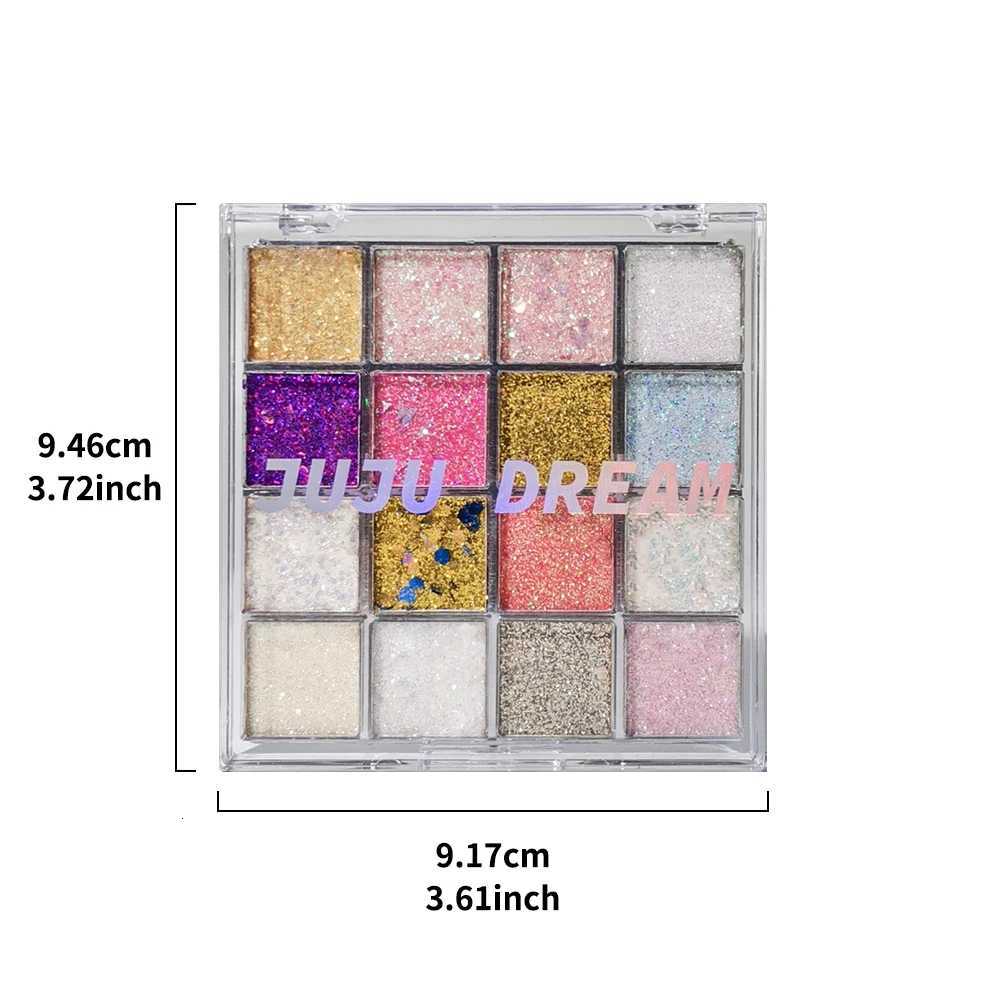 16-Color Glitter Eyeshadow Pumpkin Cherry Blue Purple Shades Bold Party Looks Long-Wear Certified Unisex Skin-FriendlyT251122