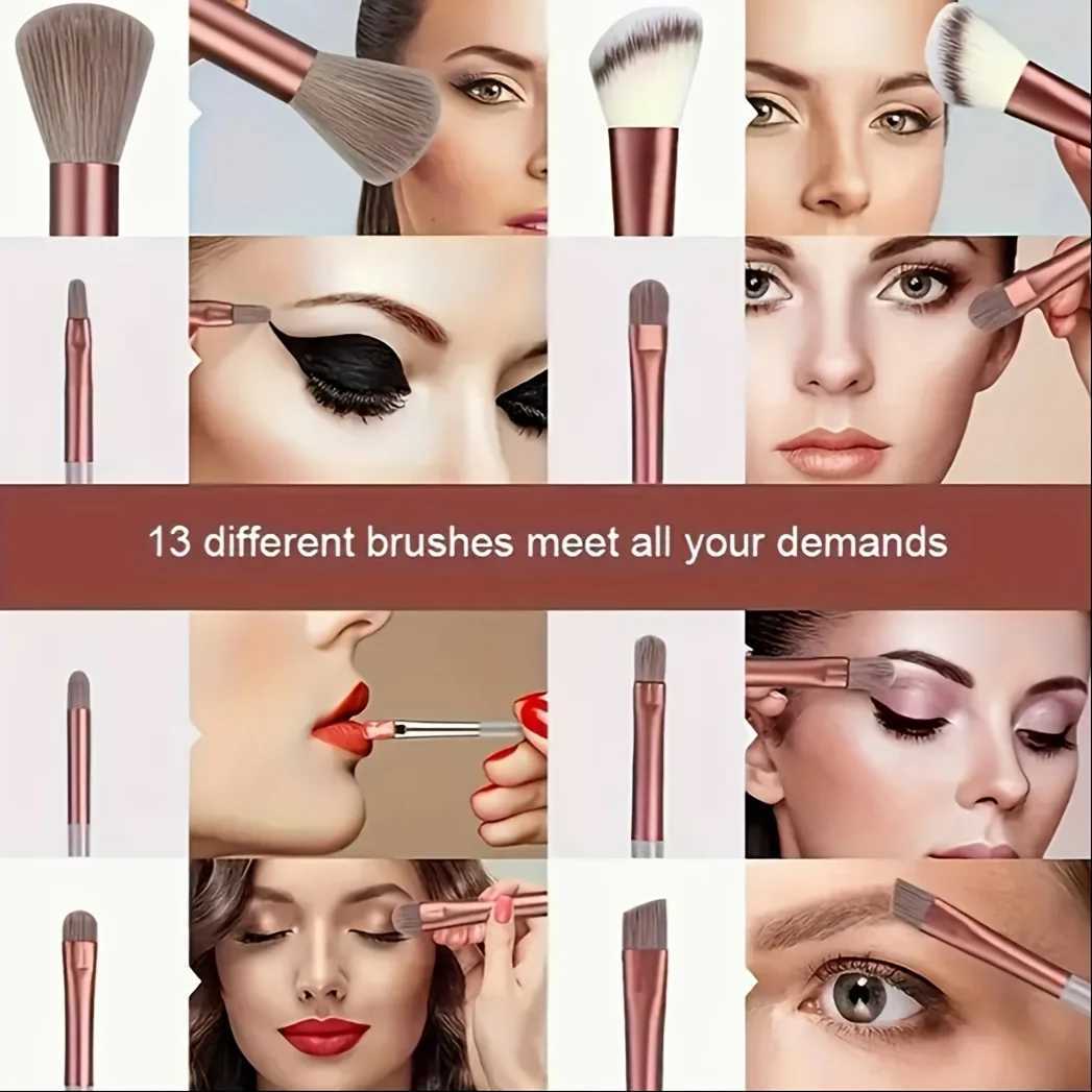 13pcs makeup brushes set with free storage bag blush brushes shadow brushes eyeshadow brushes and other 13 brushes with dif C251122