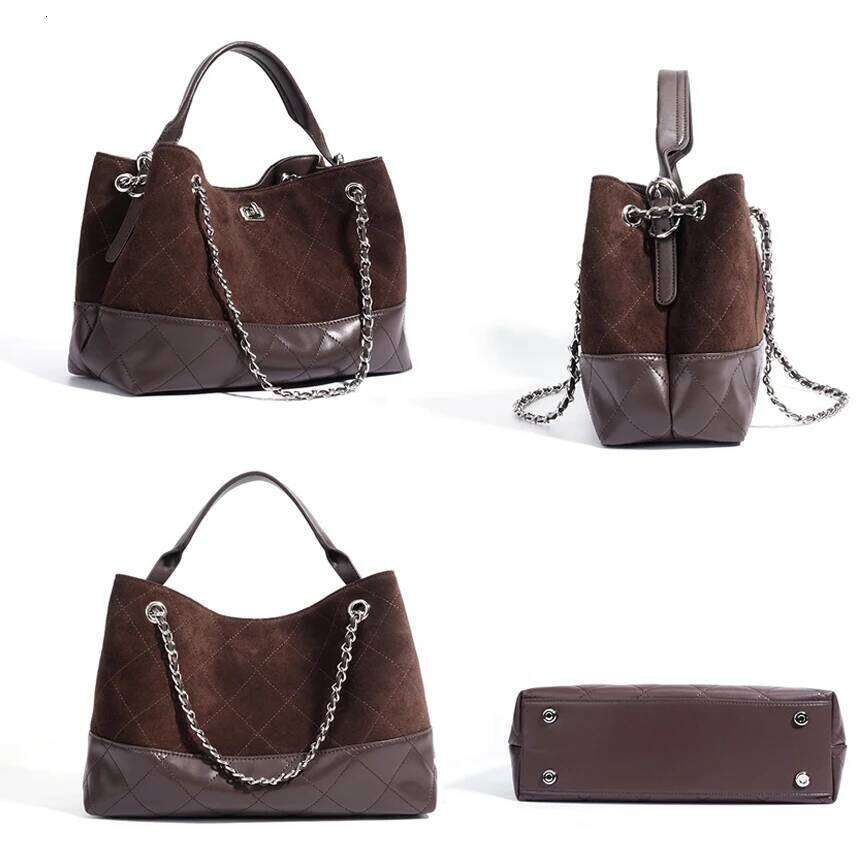 2025 New Retro Color Block Large Capacity Tote Bag Women Fashion Versatile Diamond Quilted Shoulder Chain Handbag for Commuting